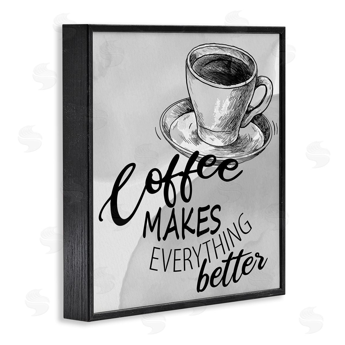 Kim Allen Vintage Coffee Phrase Black Framed Glicee Wall Art Print