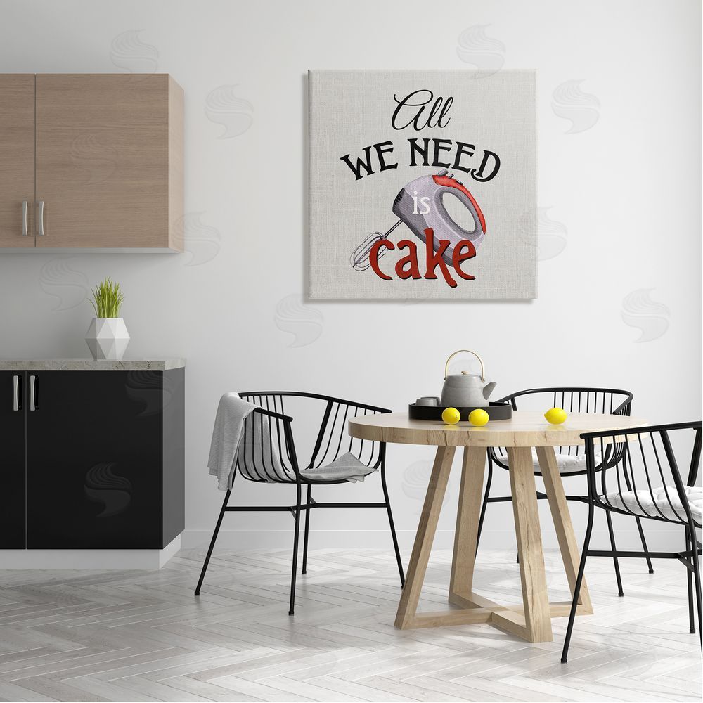 Kim Allen Kitchen Cake Phrase Canvas Wall Art in Room