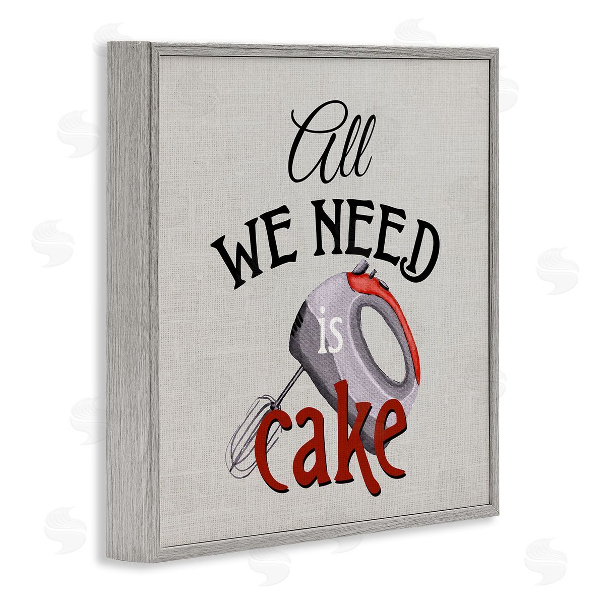 Kim Allen Kitchen Cake Phrase Gray Framed Glicee Wall Art Print