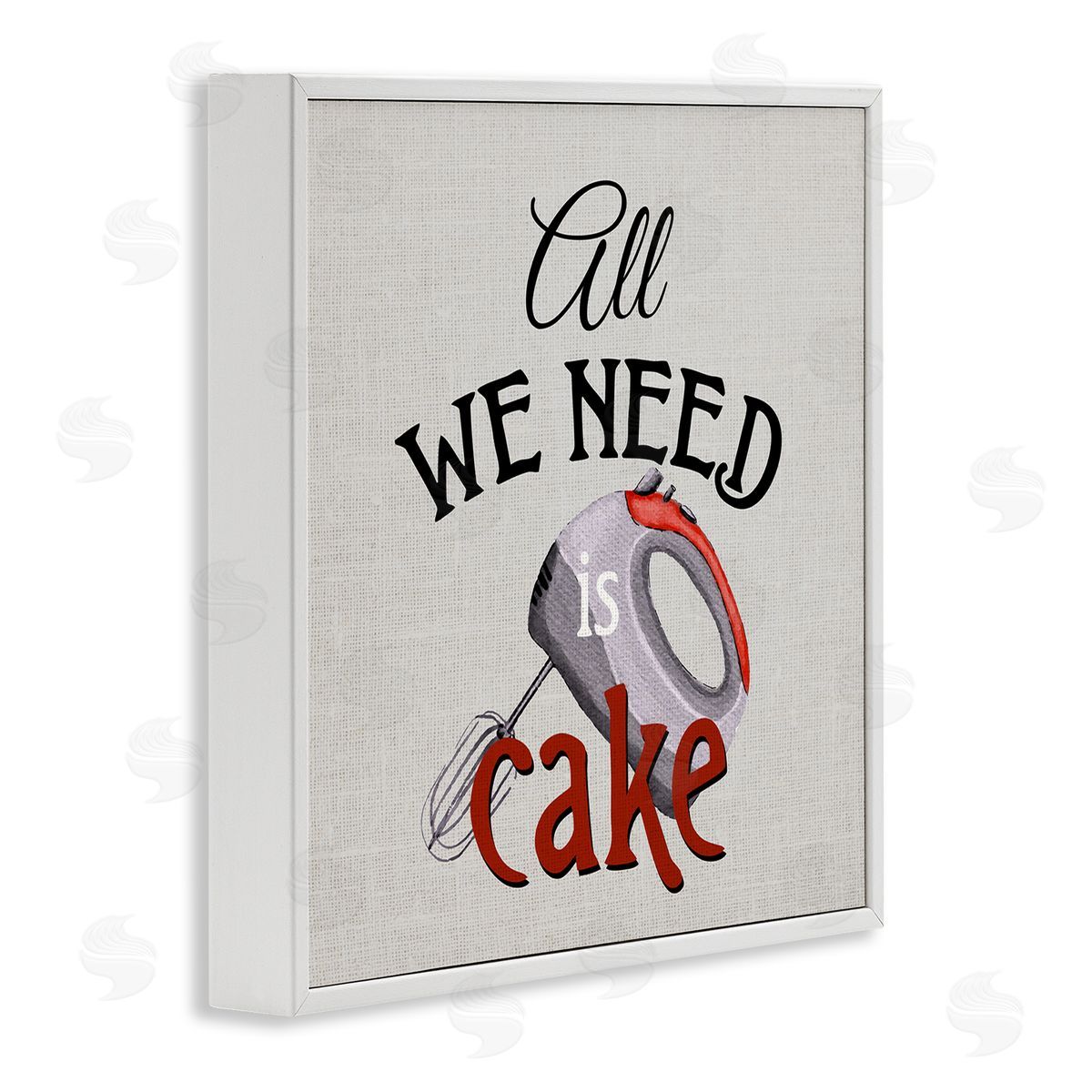 Kim Allen Kitchen Cake Phrase White Framed Glicee Wall Art Print