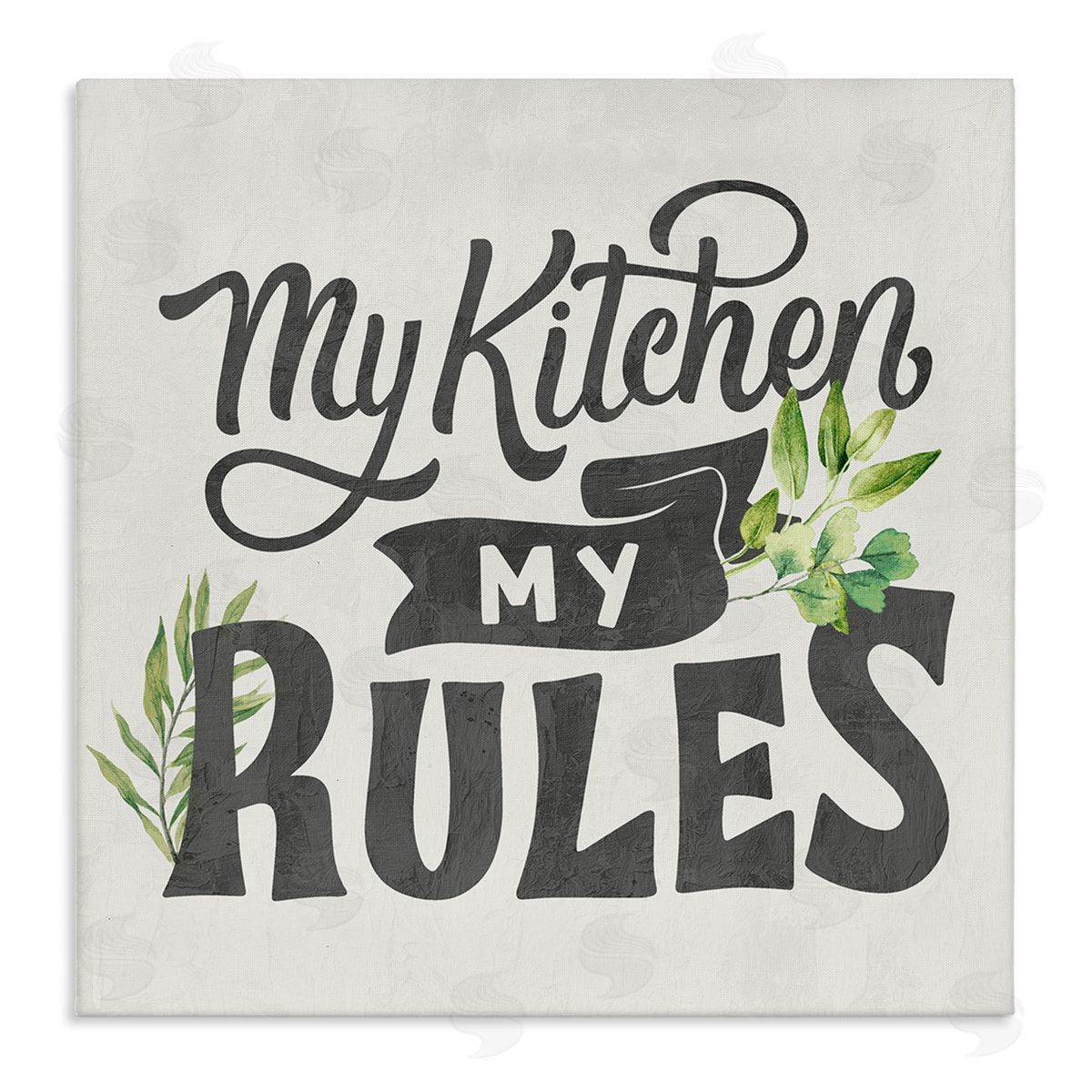 Kim Allen Retro My Kitchen Rules Stretched Canvas Wall Art Print