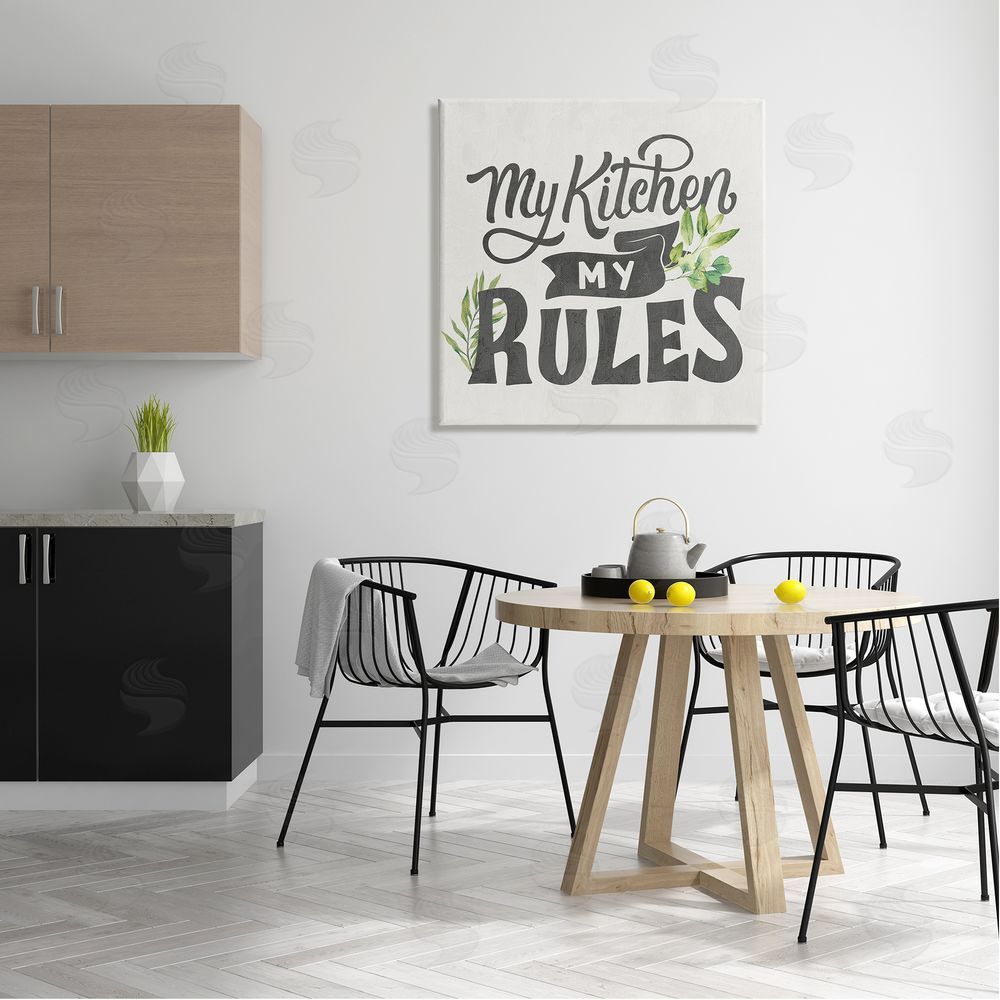 Kim Allen Retro My Kitchen Rules Canvas Wall Art in Room