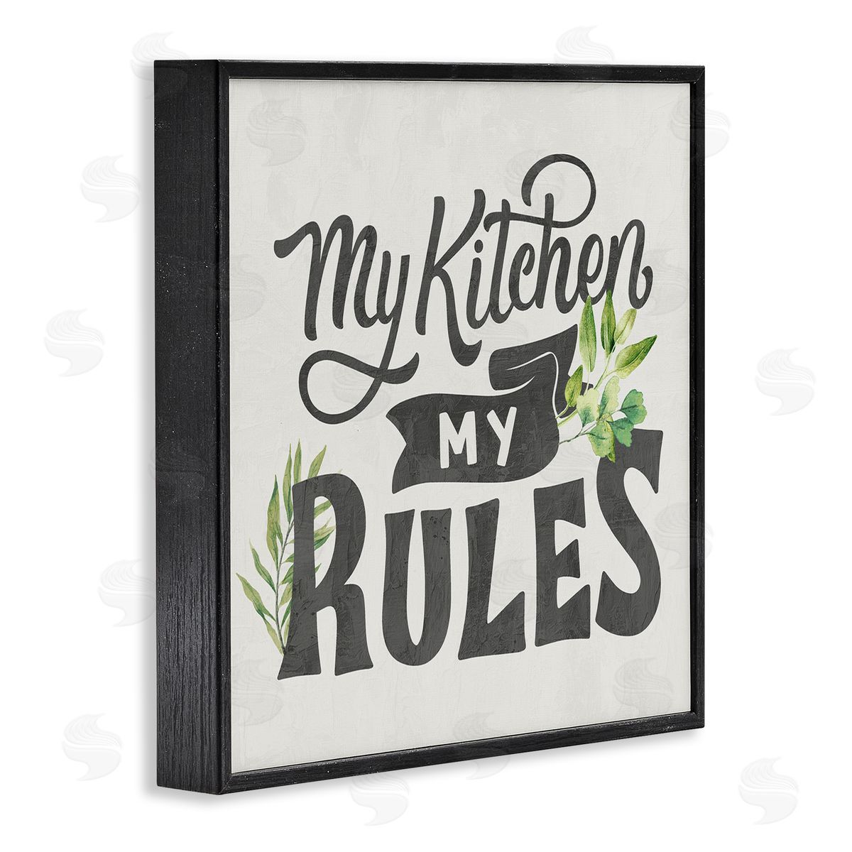 Kim Allen Retro My Kitchen Rules Black Framed Glicee Wall Art Print
