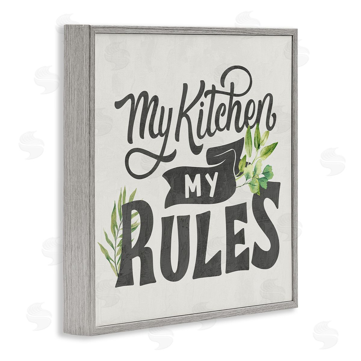 Kim Allen Retro My Kitchen Rules Gray Framed Glicee Wall Art Print