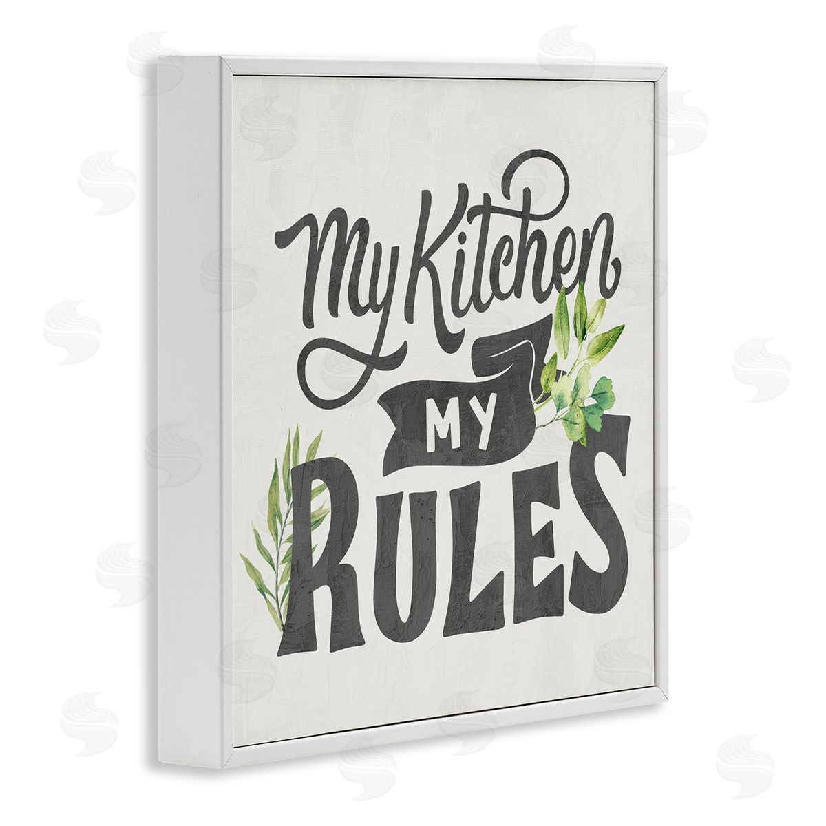 Kim Allen Retro My Kitchen Rules White Framed Glicee Wall Art Print