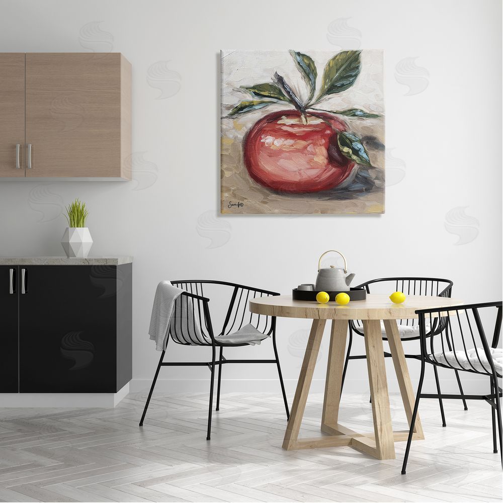 Sara G. Designs Traditional Apple Painting Canvas Wall Art in Room