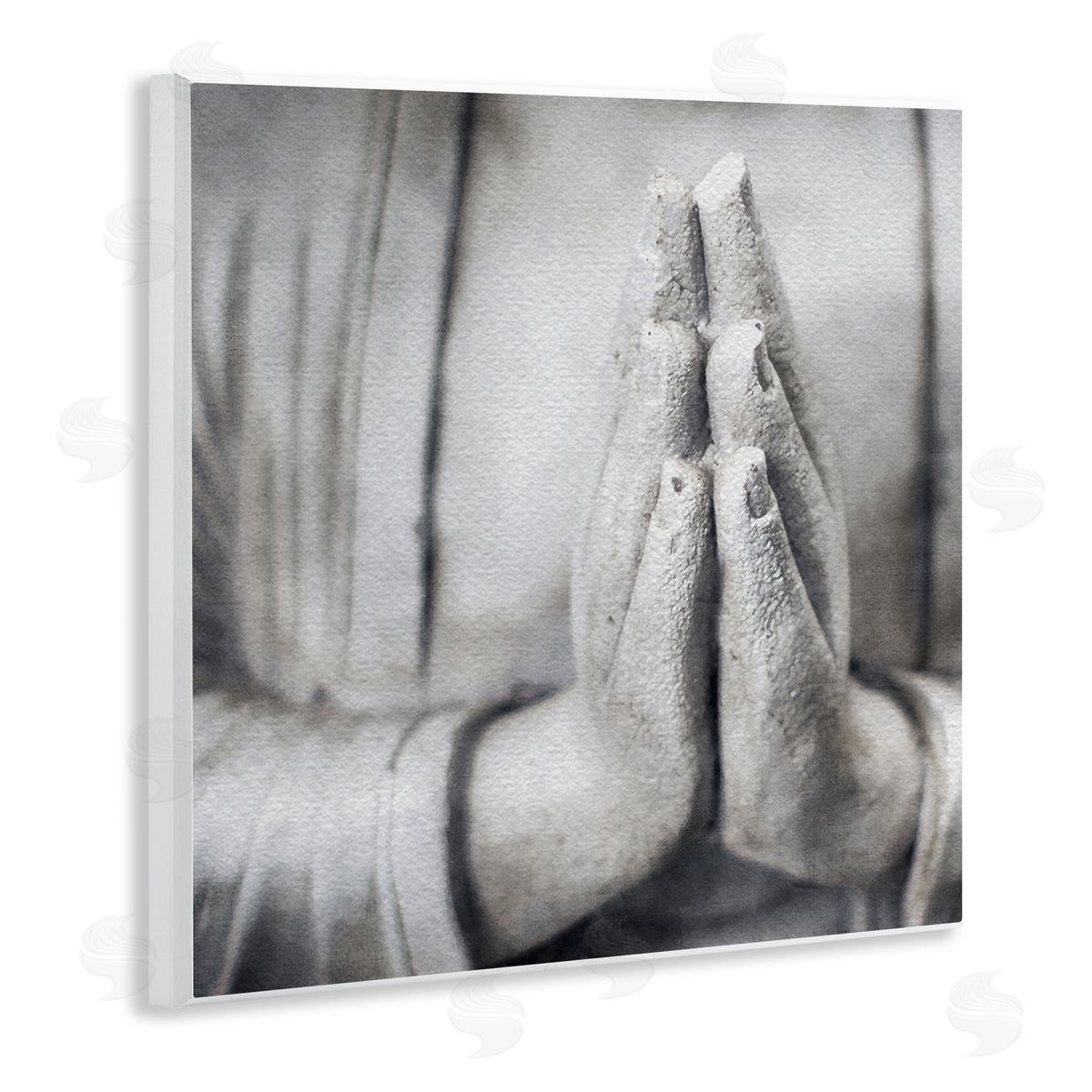 LSR Design Studio Buddha Prayer Hands Wooden Wall Plaque Art Print