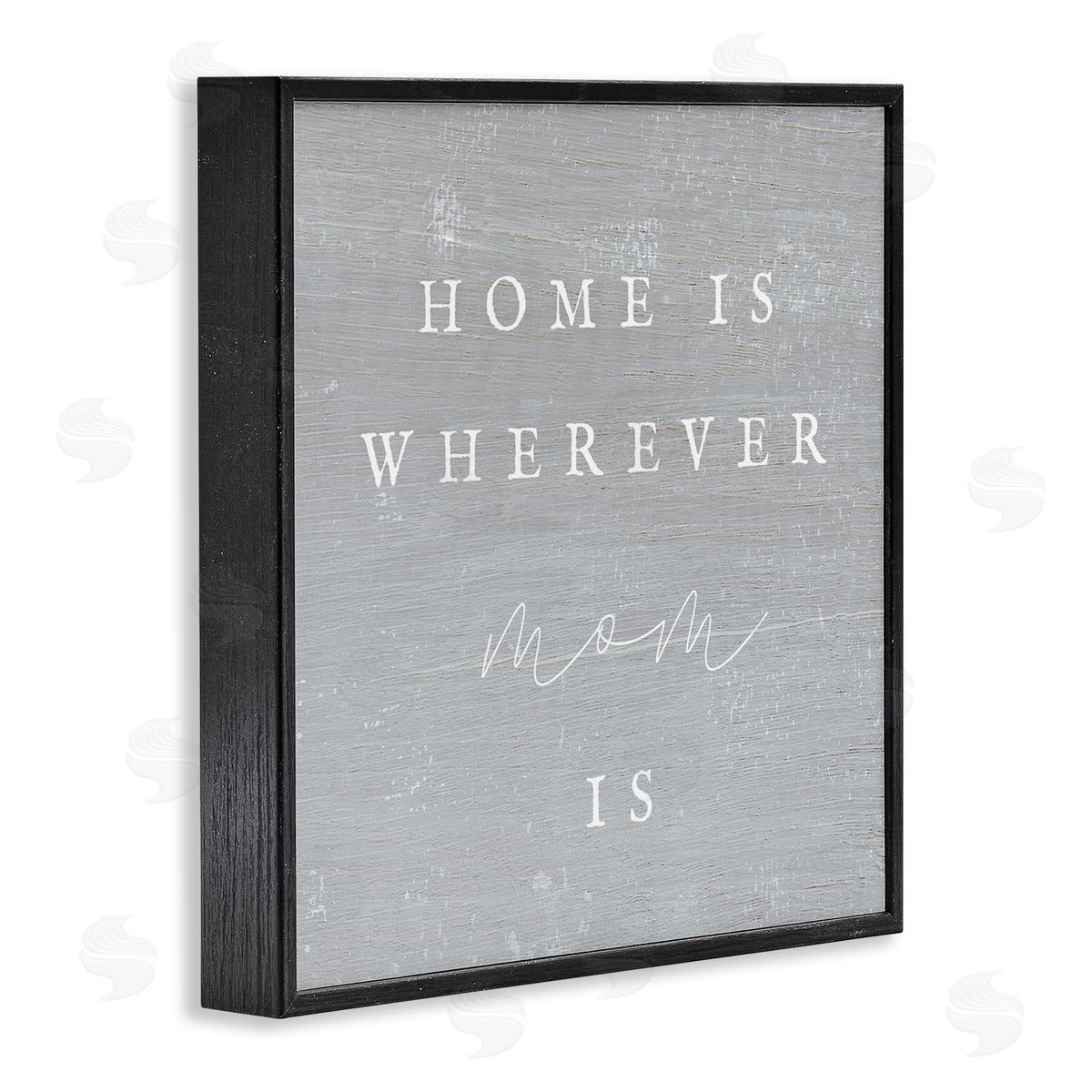 Stupell Studio Where Mom Is Phrase Black Framed Glicee Wall Art Print