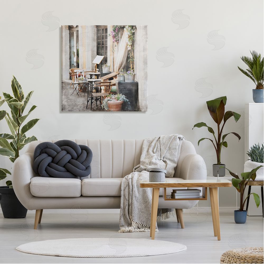 LSR Design Studio Floral Patio View Canvas Wall Art in Room