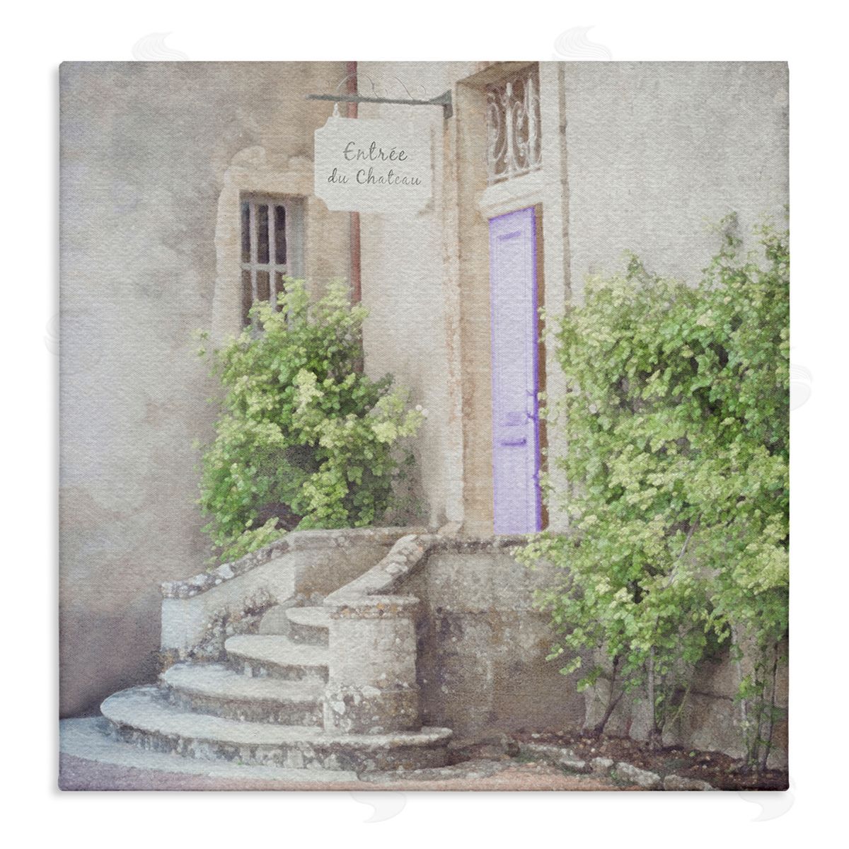 LSR Design Studio French Shop View Stretched Canvas Wall Art Print