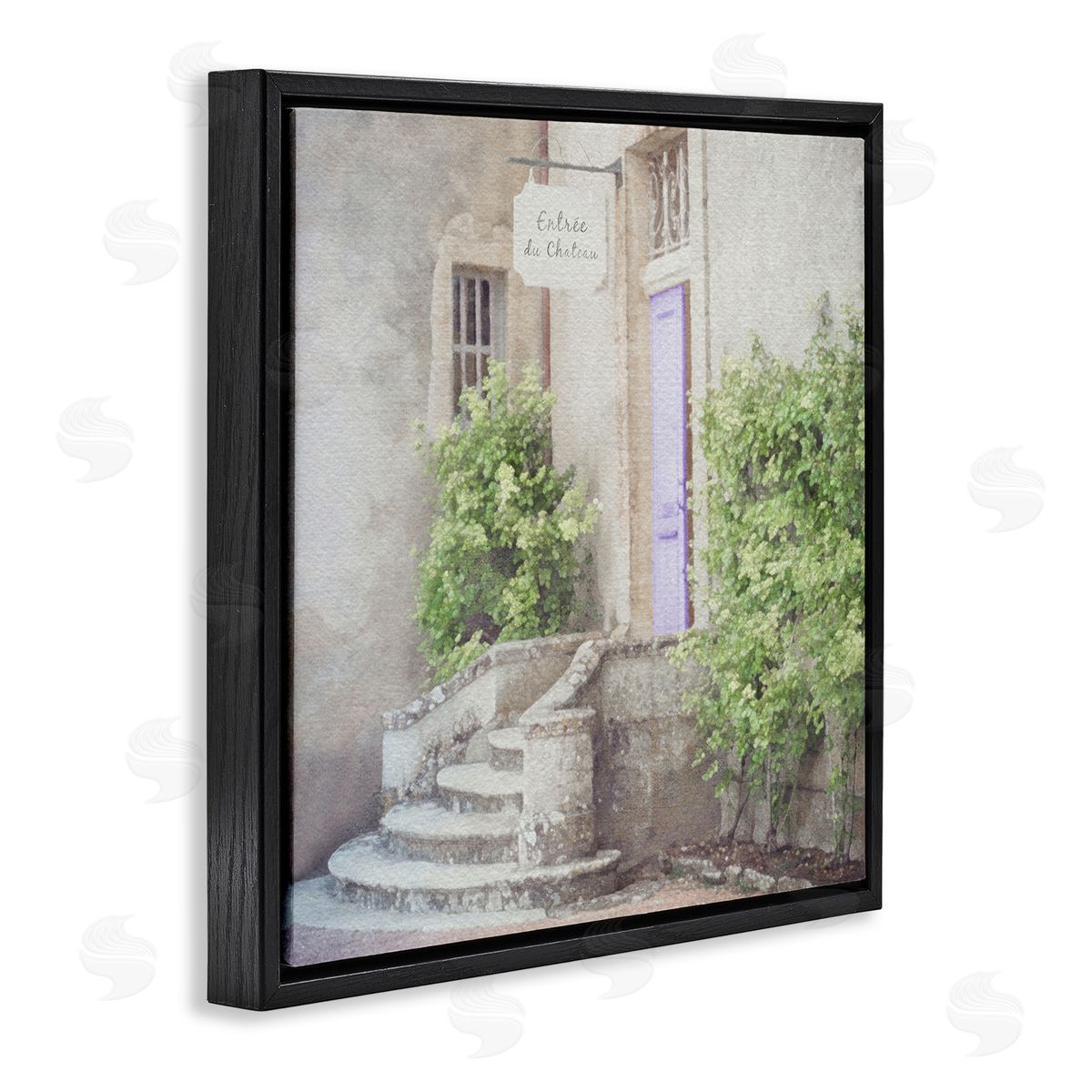 LSR Design Studio French Shop View Black Floating Frame Canvas Wall Art Print