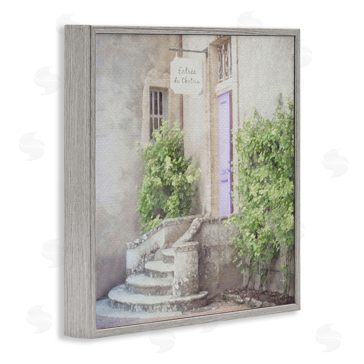 LSR Design Studio French Shop View Gray Framed Glicee Wall Art Print