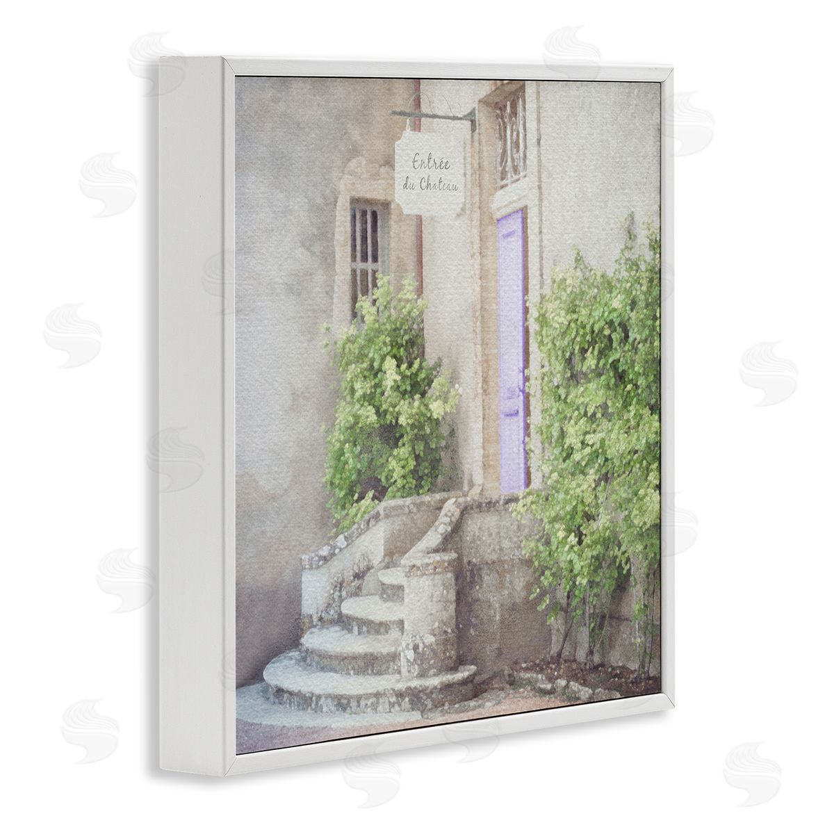 LSR Design Studio French Shop View White Framed Glicee Wall Art Print