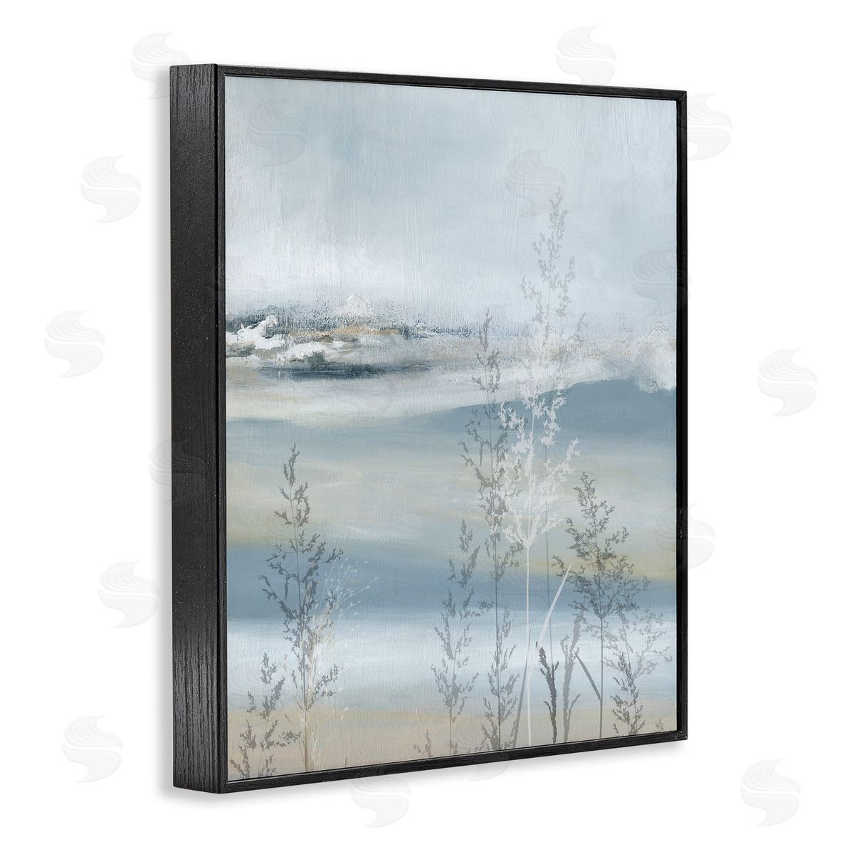 Carol Robinson Abstract Blue Landscape Black Framed Giclee Wall Artside_