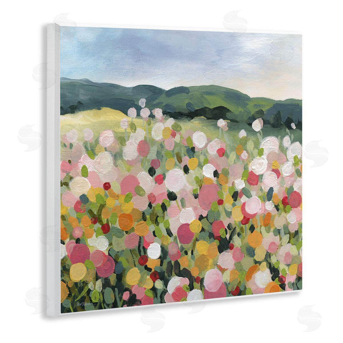 Carol Robinson Meadow Landscape Painting Wall Plaque Artside_