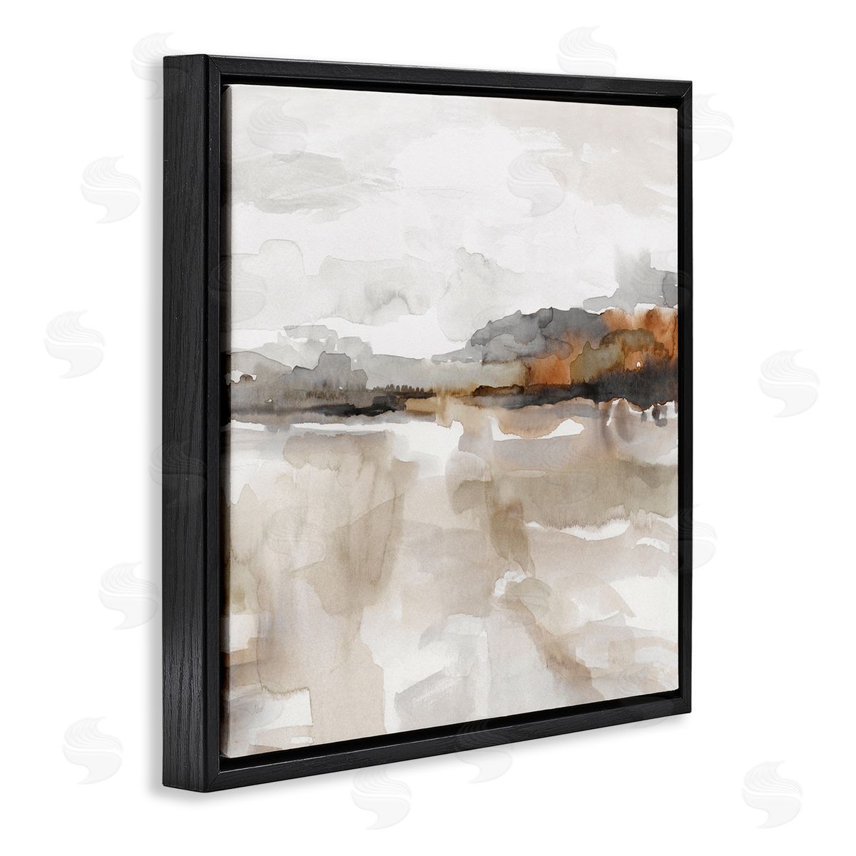 Nan Abstract Muted Landscape Black Floater Frame Canvas Artside_
