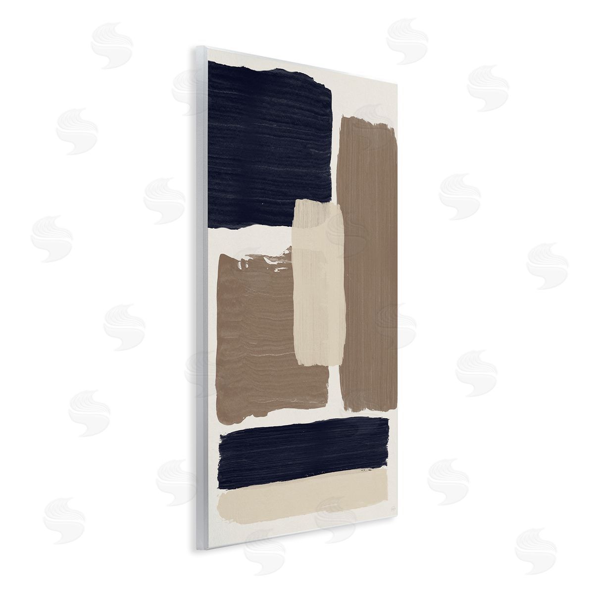 Natalie Carpentieri Black & Brown Squares Wall Plaque Artside_