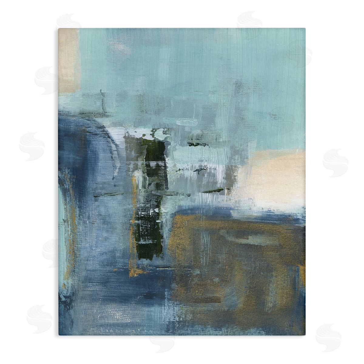 Susan Jill Blue Abstract Painting Canvas Wall Art
