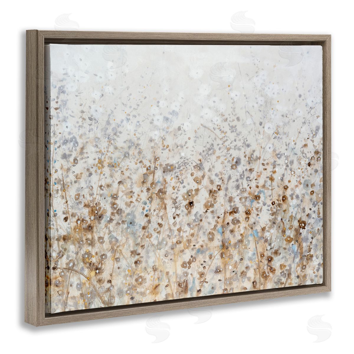 Tim O'Toole Modern Botanical Scenery Brown Floater Frame Canvas Artside_