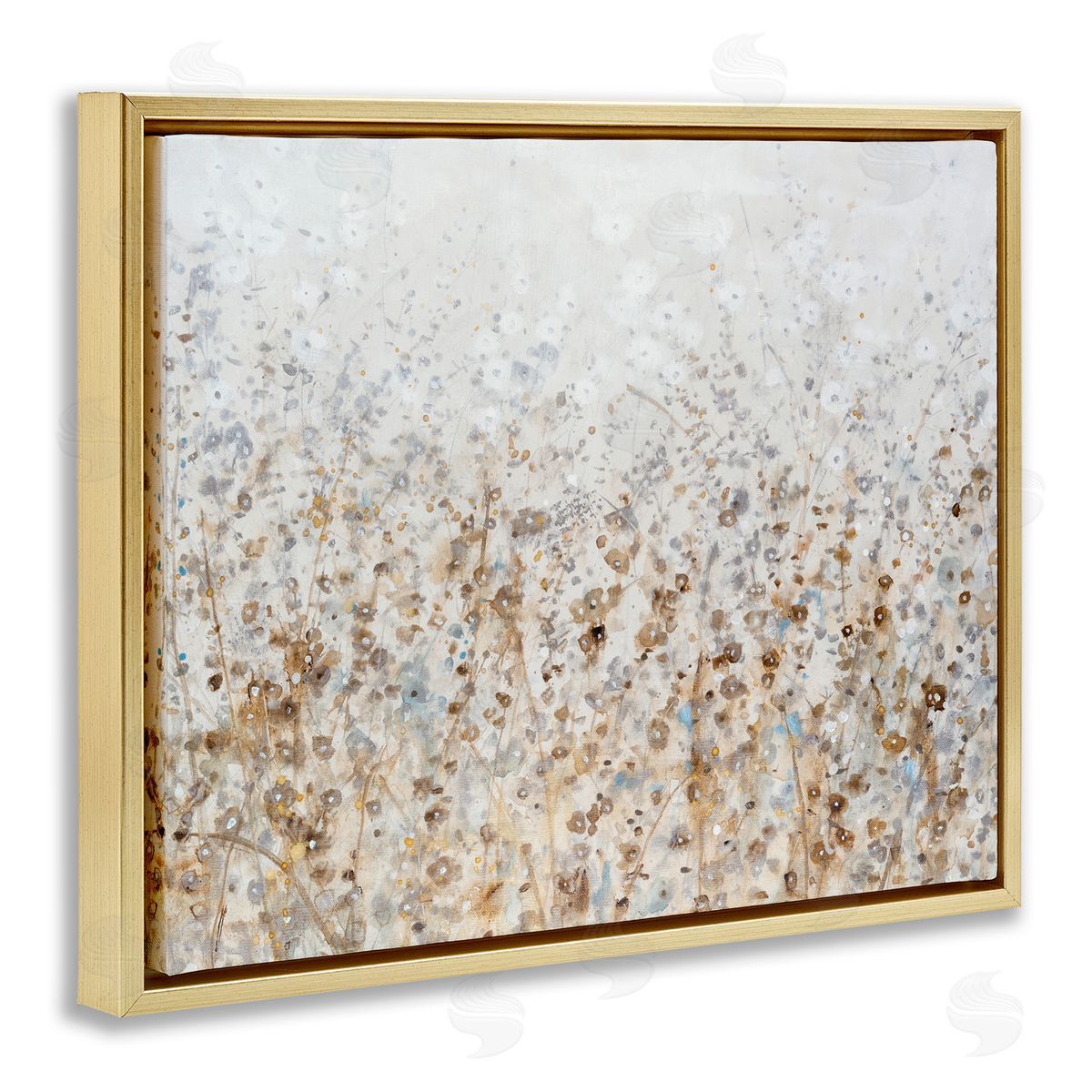 Tim O'Toole Modern Botanical Scenery Gold Floater Frame Canvas Artside_
