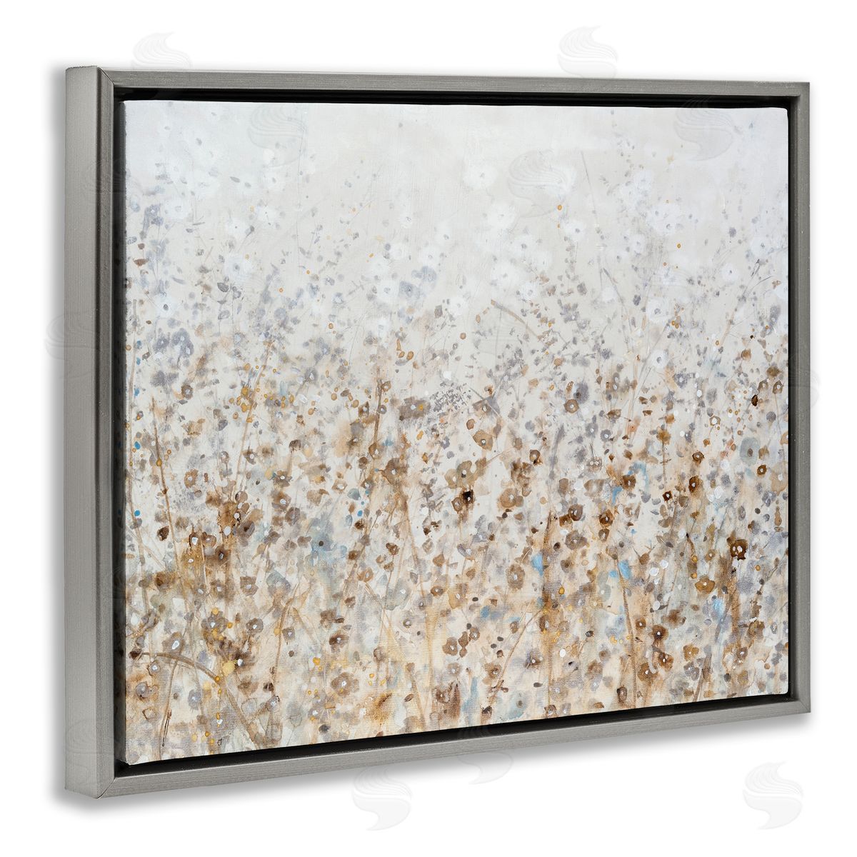 Tim O'Toole Modern Botanical Scenery Gray Floater Frame Canvas Artside_