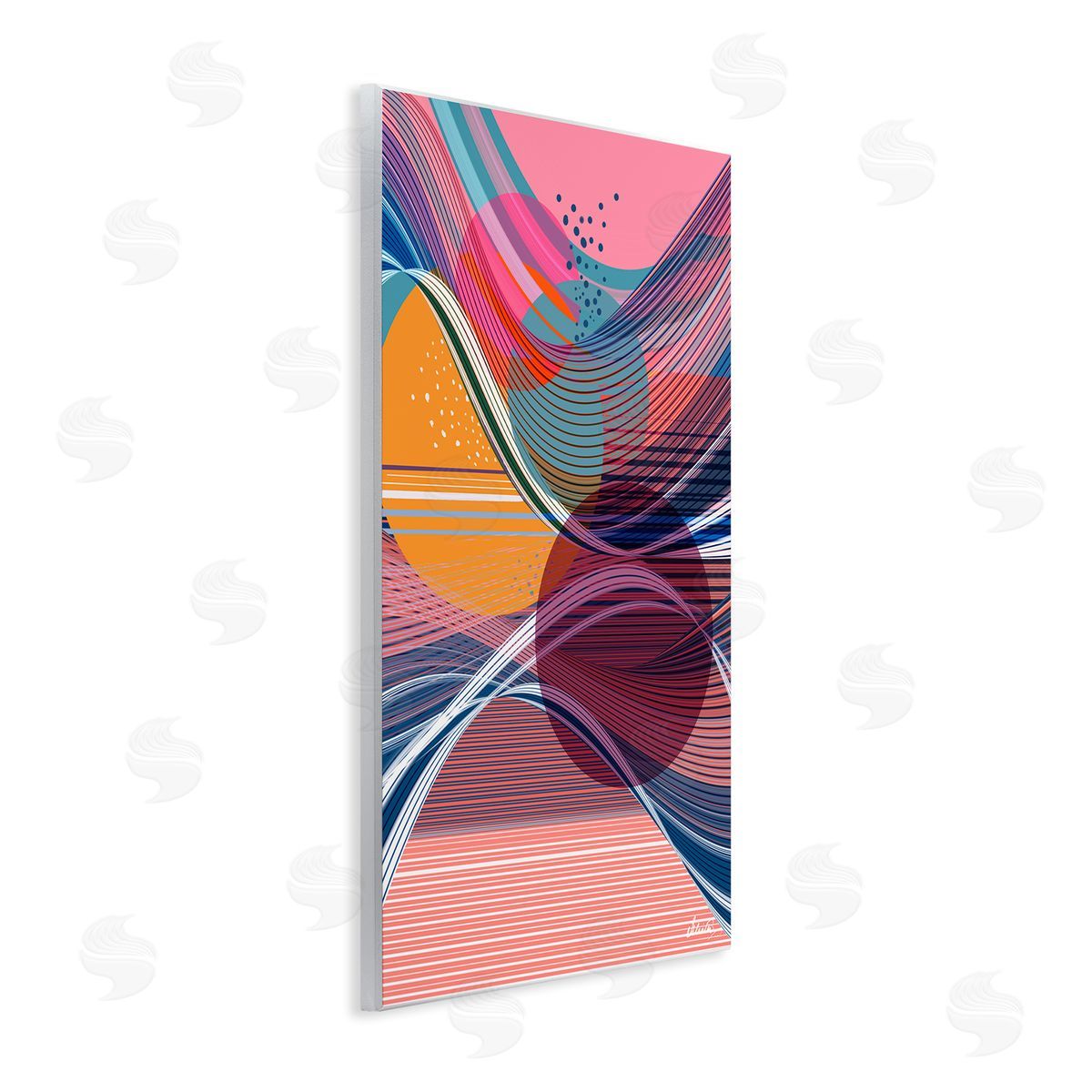 Ishita Banerjee Waves & Circles Abstraction Wall Plaque Artside_