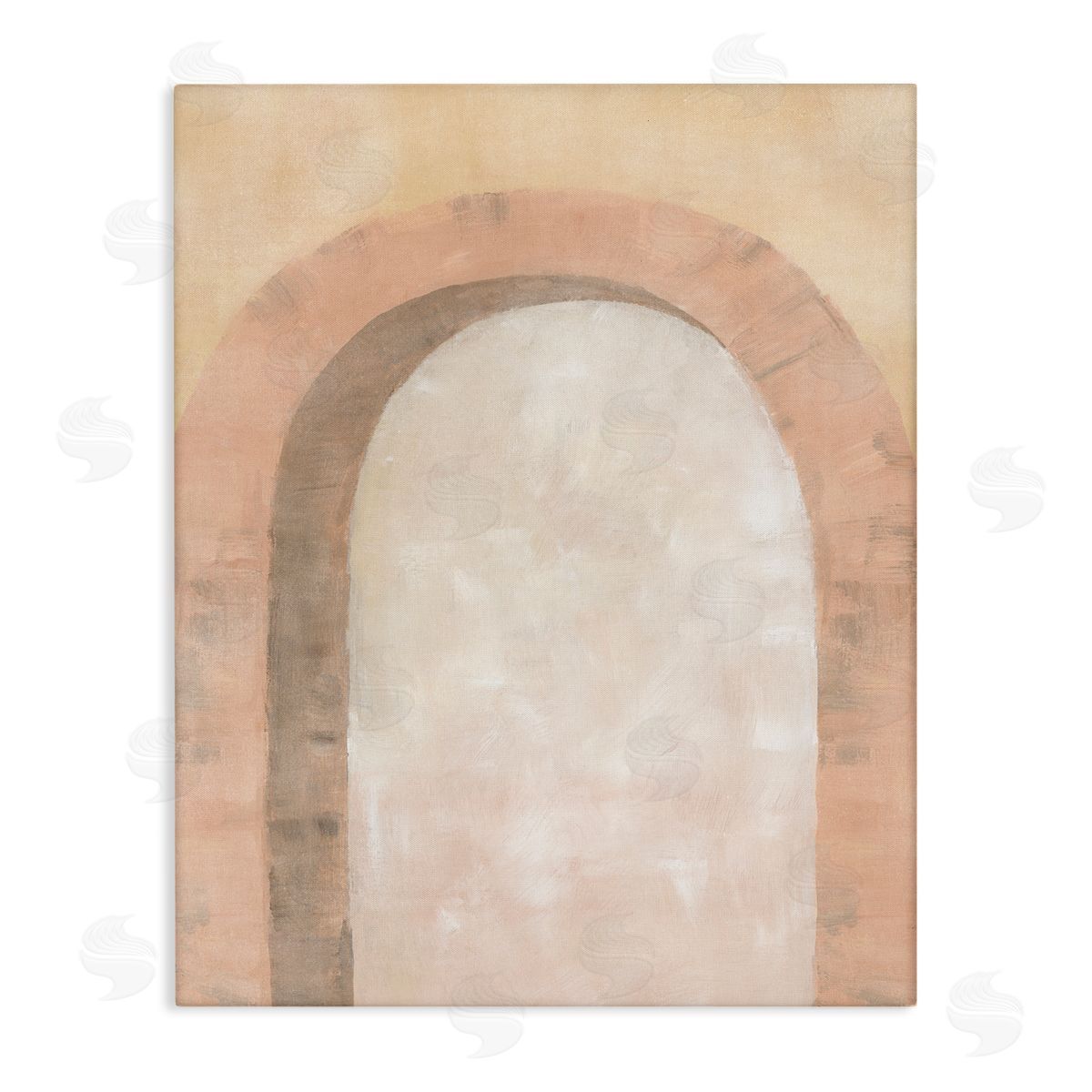 BlursByAI Modern Muted Arch Canvas Wall Art