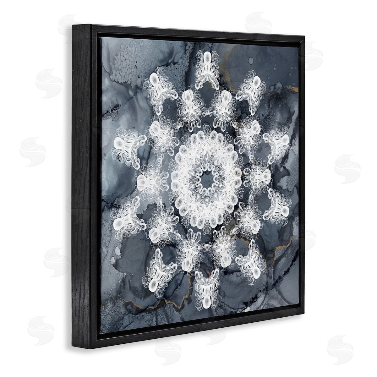 Christine Zalewski Bohemian Patterned Fractal Black Floater Frame Canvas Artside_