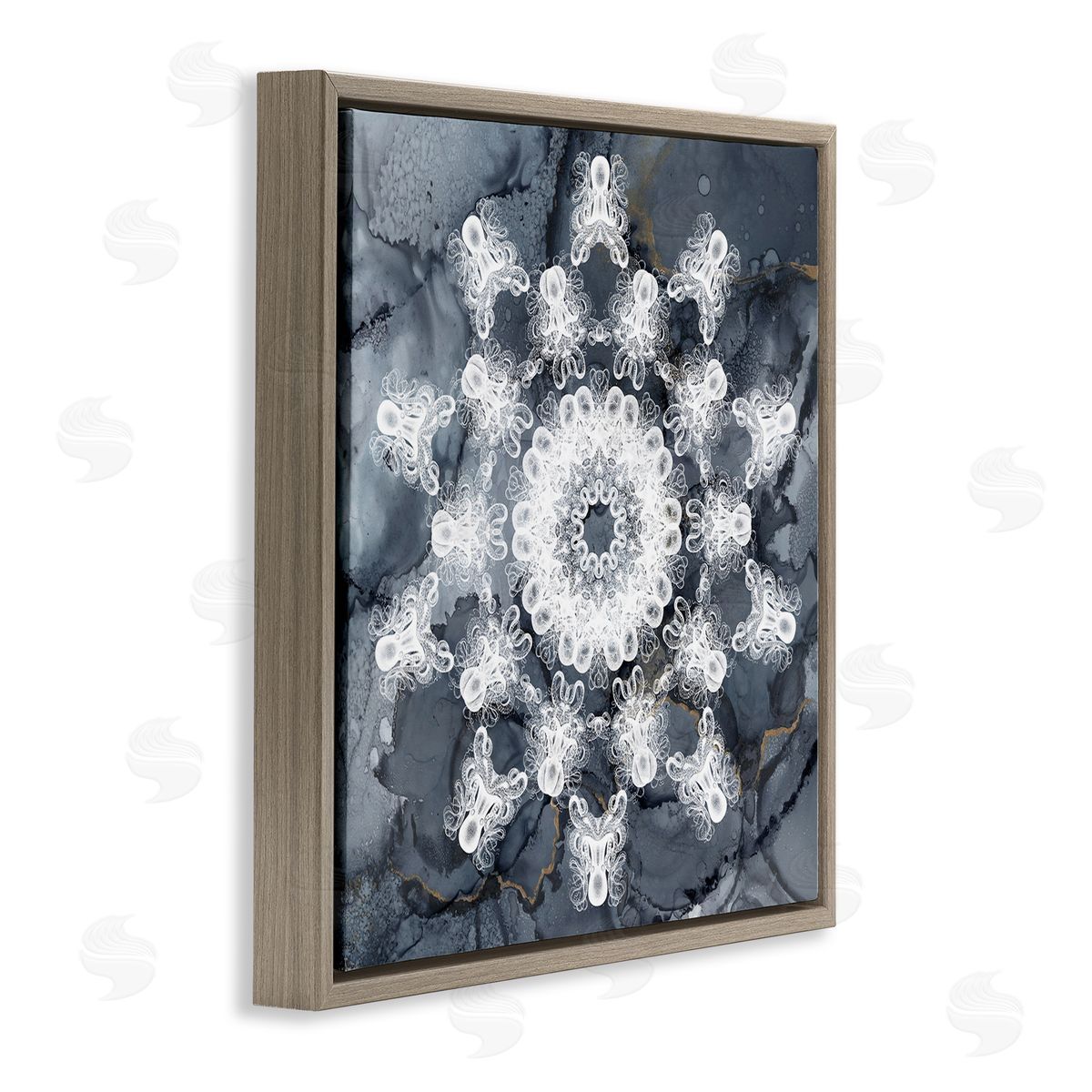 Christine Zalewski Bohemian Patterned Fractal Brown Floater Frame Canvas Artside_