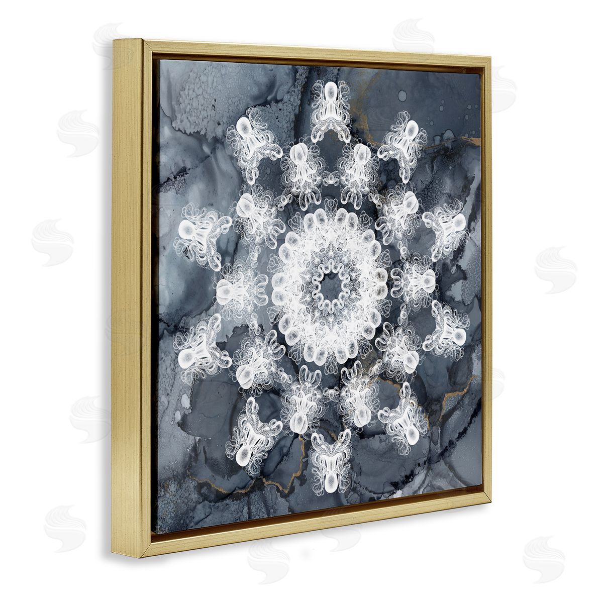 Christine Zalewski Bohemian Patterned Fractal Gold Floater Frame Canvas Artside_