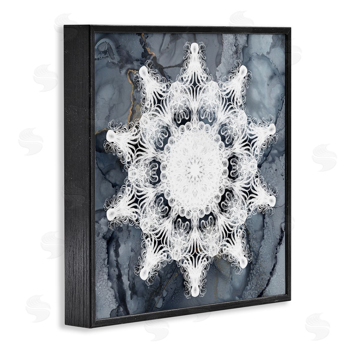 Christine Zalewski Boho Medallion Pattern Black Framed Giclee Wall Artside_