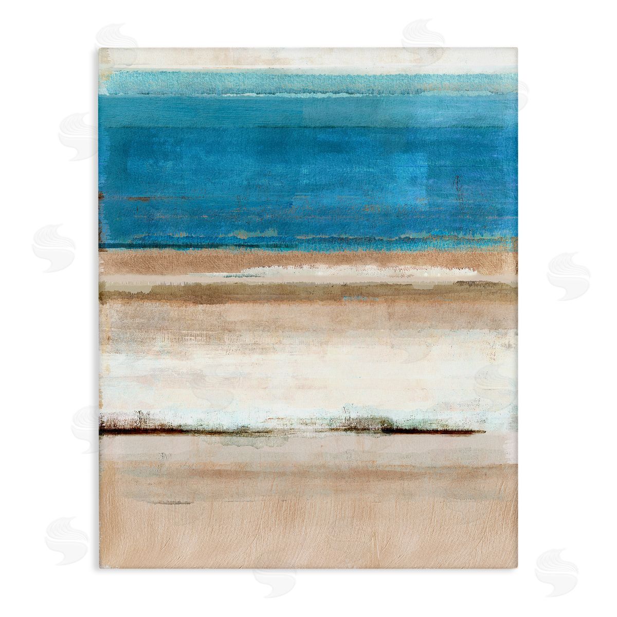 Flora Kouta Abstract Beach Landscape Canvas Wall Art