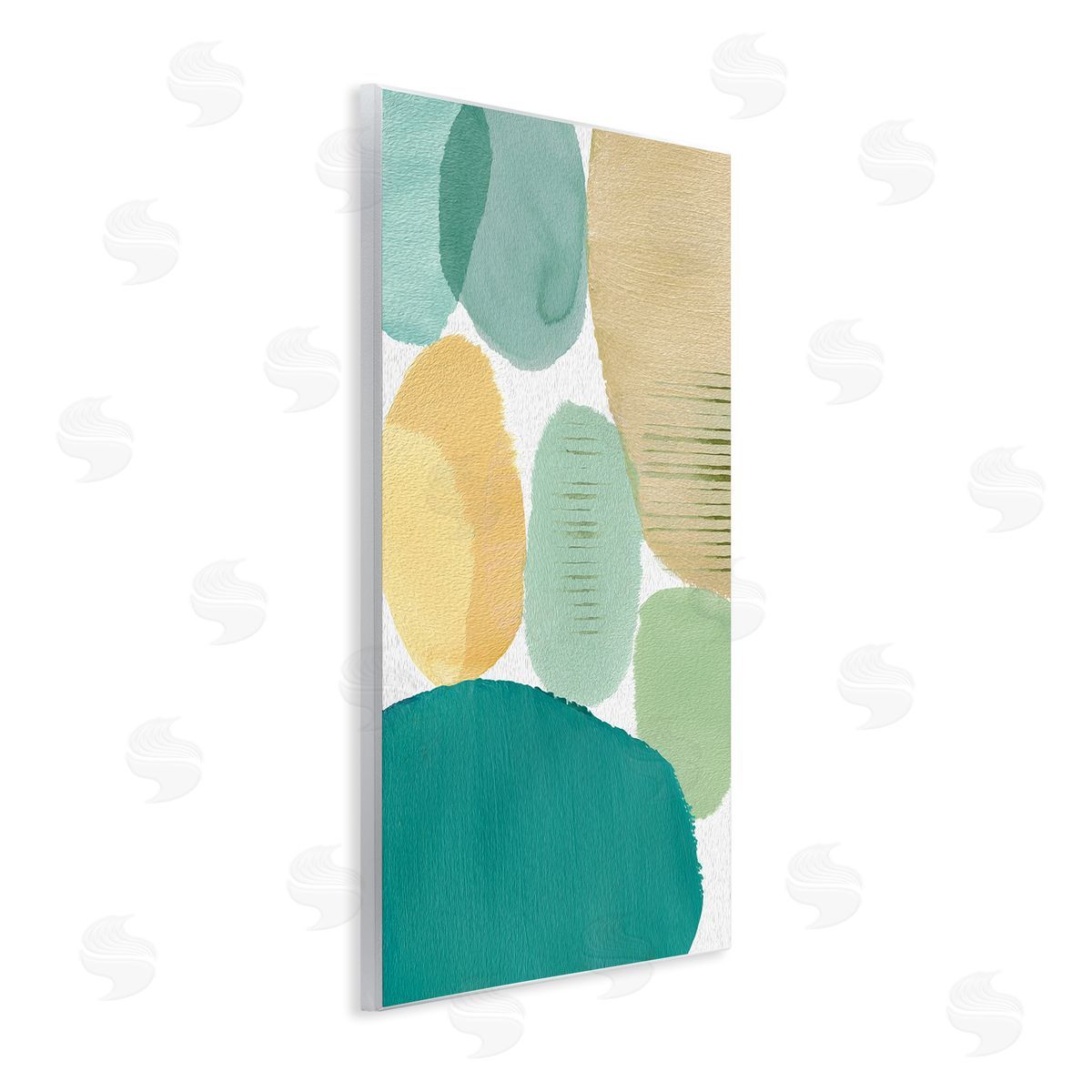 Flora Kouta Green & Yellow Circles Wall Plaque Artside_