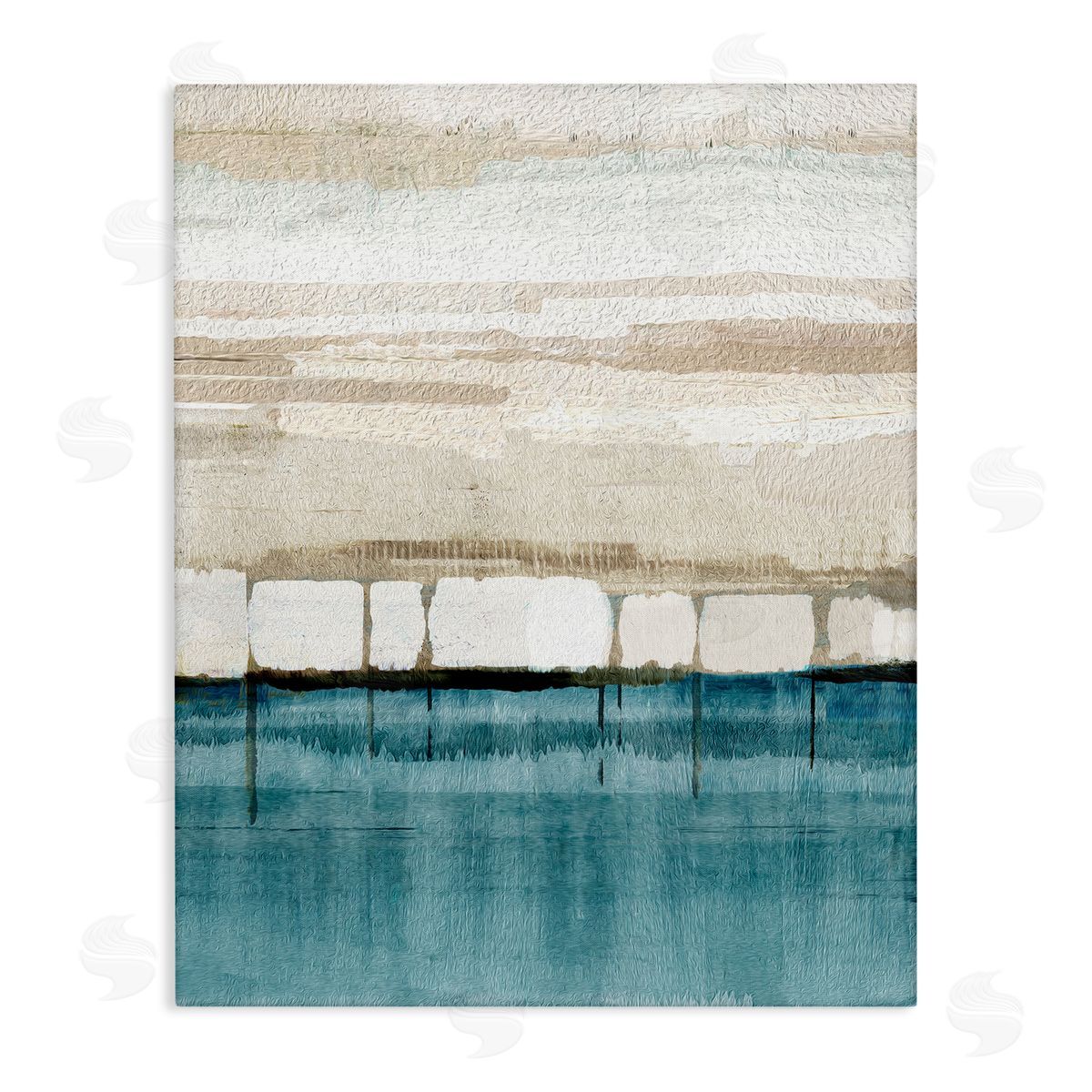 Flora Kouta Modern Landscape Abstraction Canvas Wall Art
