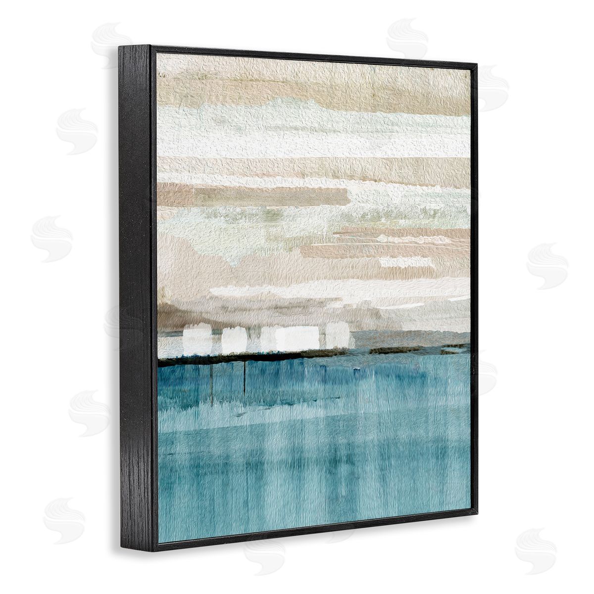 Flora Kouta Modern Sea Landscape Black Framed Giclee Wall Artside_