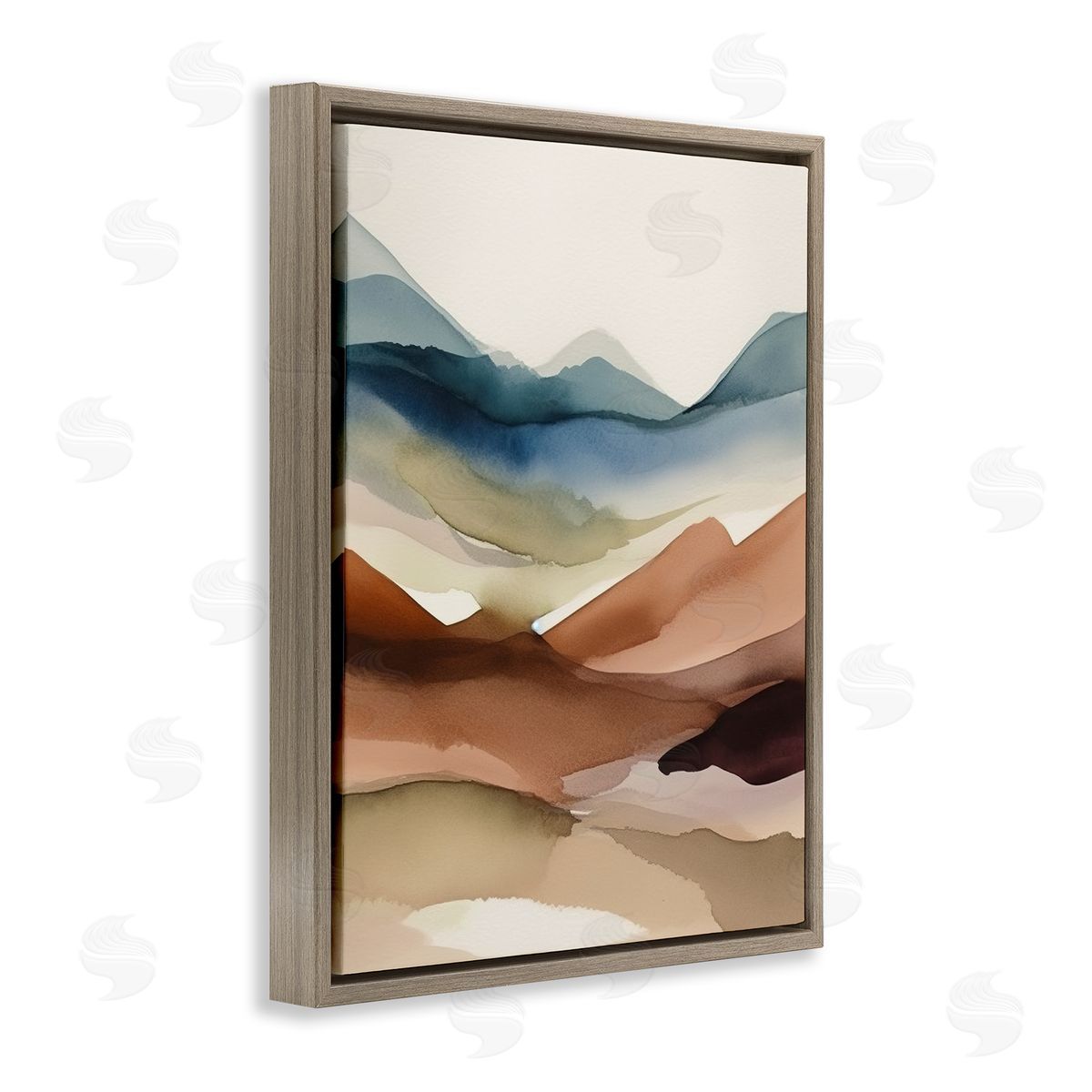 Andrea Haase Abstract Desert Landscape Brown Floater Frame Canvas Artside_