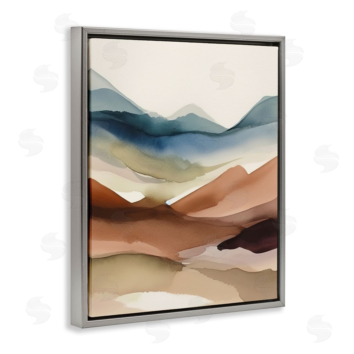 Andrea Haase Abstract Desert Landscape Gray Floater Frame Canvas Artside_