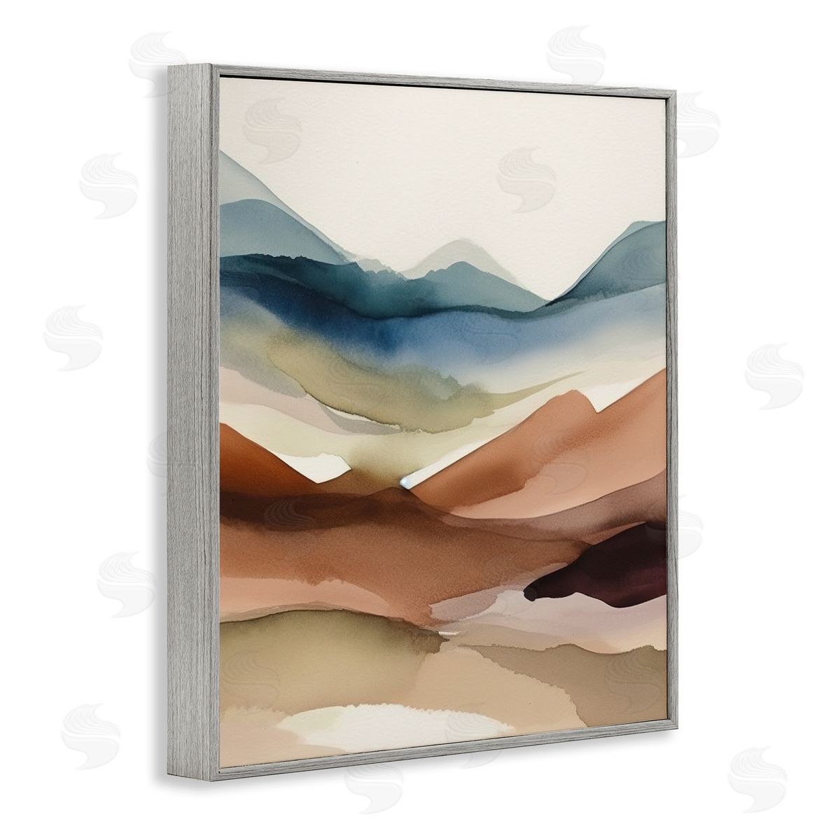 Andrea Haase Abstract Desert Landscape Gray Framed Giclee Wall Artside_