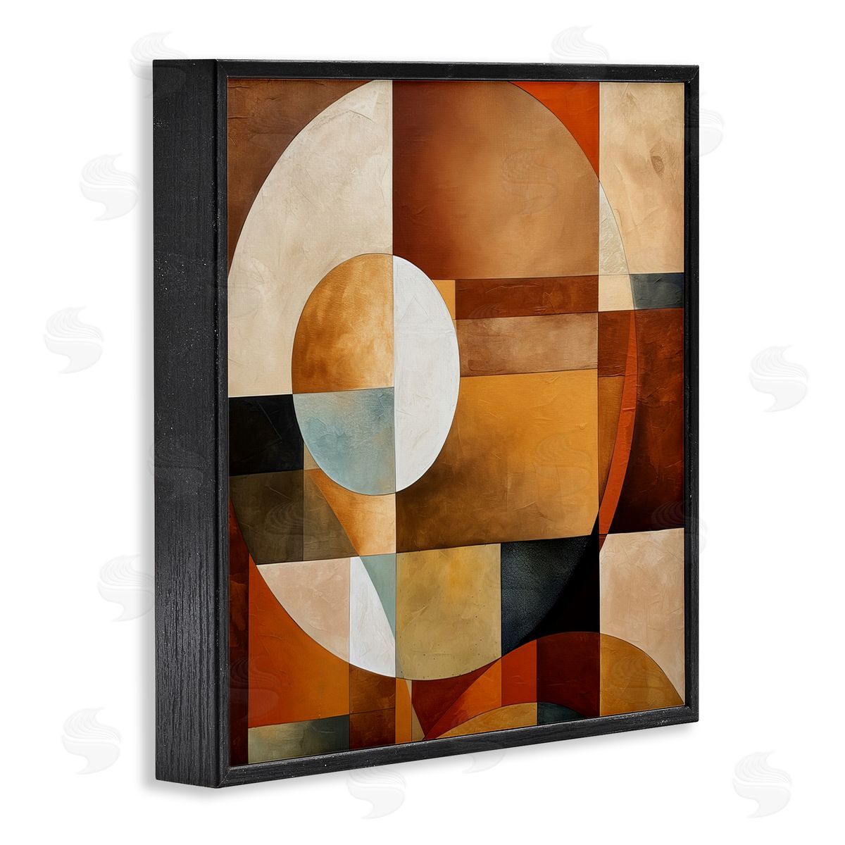 Irena Orlov Modern Shapes Pattern Black Framed Giclee Wall Artside_