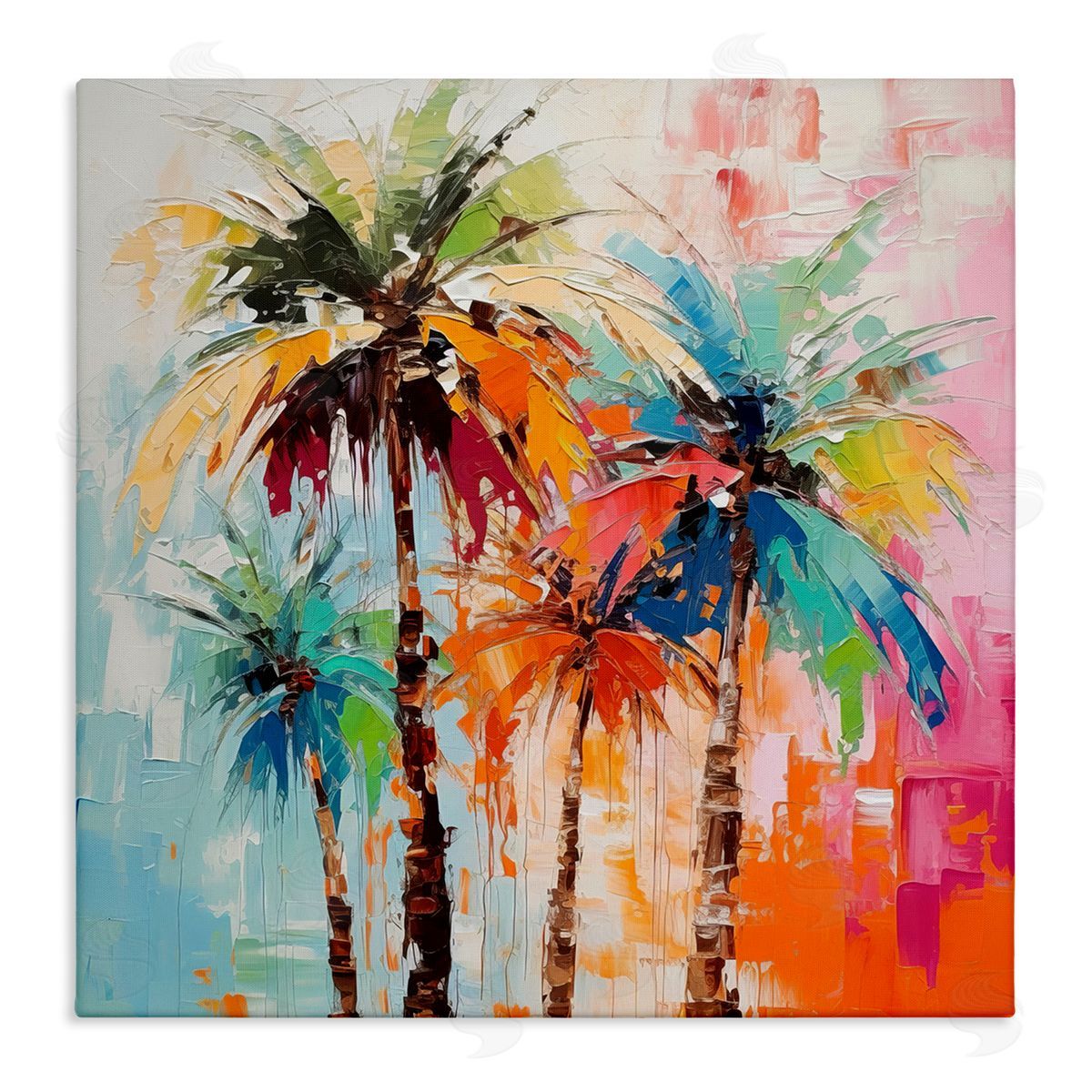 Irena Orlov Abstract Palm Tree Painting Canvas Wall Art