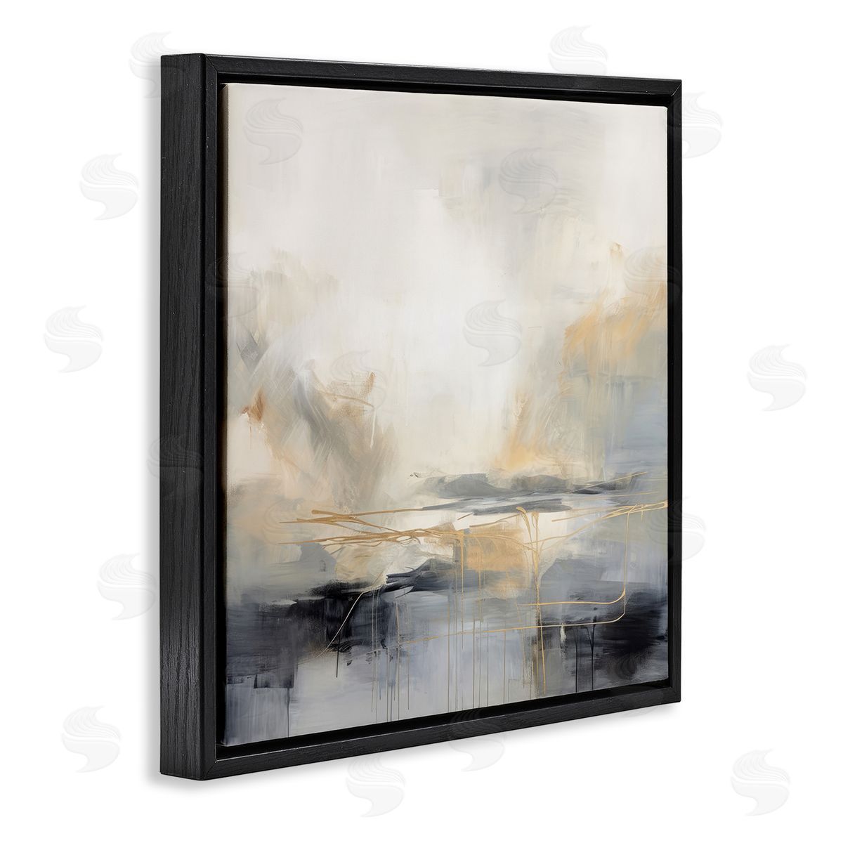Irena Orlov Grey & Glam Landscape Black Floater Frame Canvas Artside_