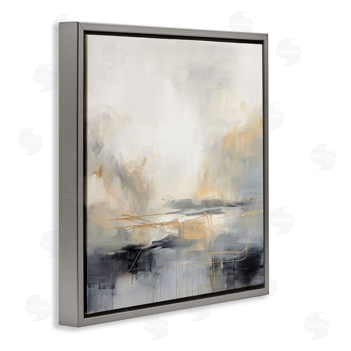 Irena Orlov Grey & Glam Landscape Gray Floater Frame Canvas Artside_