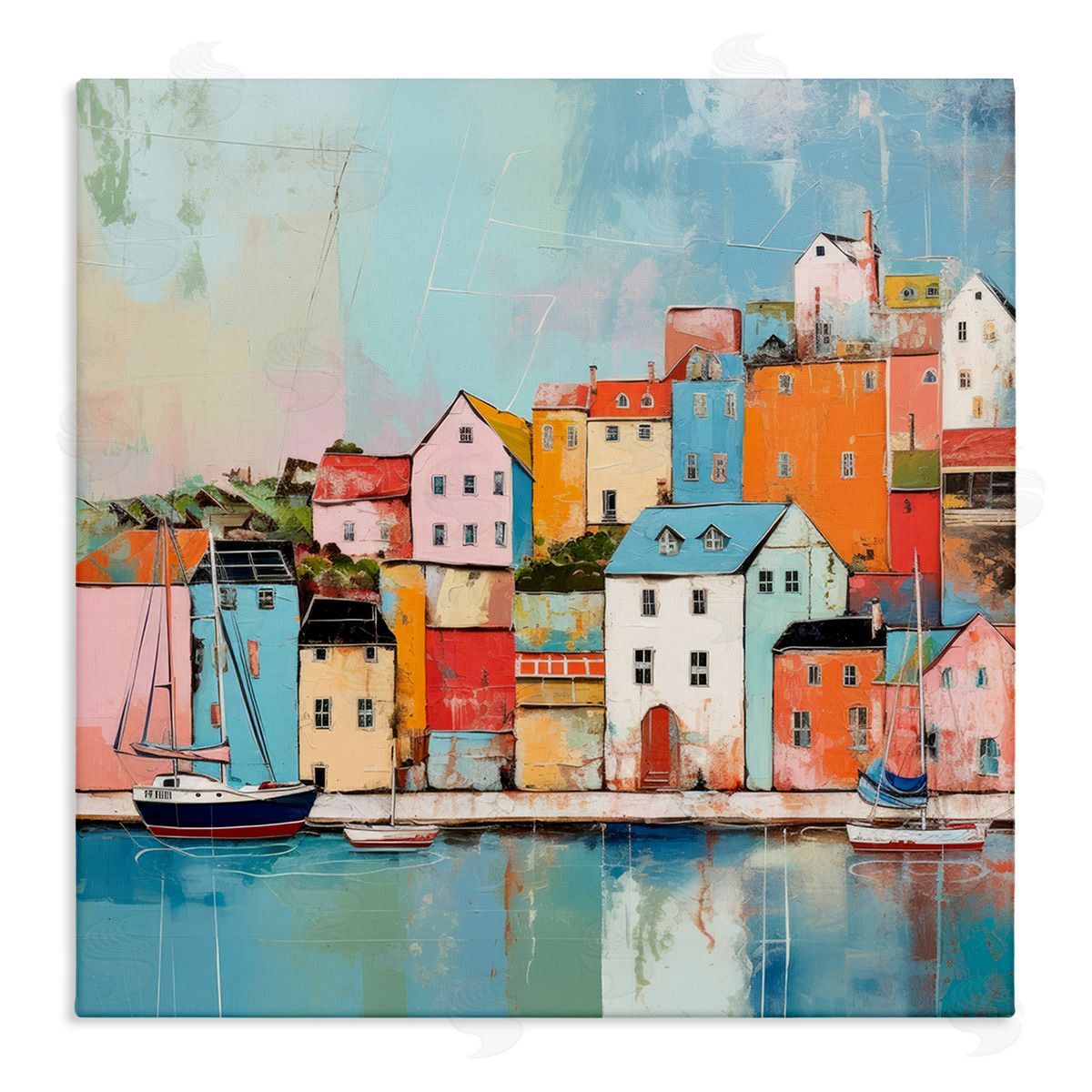 Irena Orlov Seaside Neighborhood Painting Canvas Wall Art
