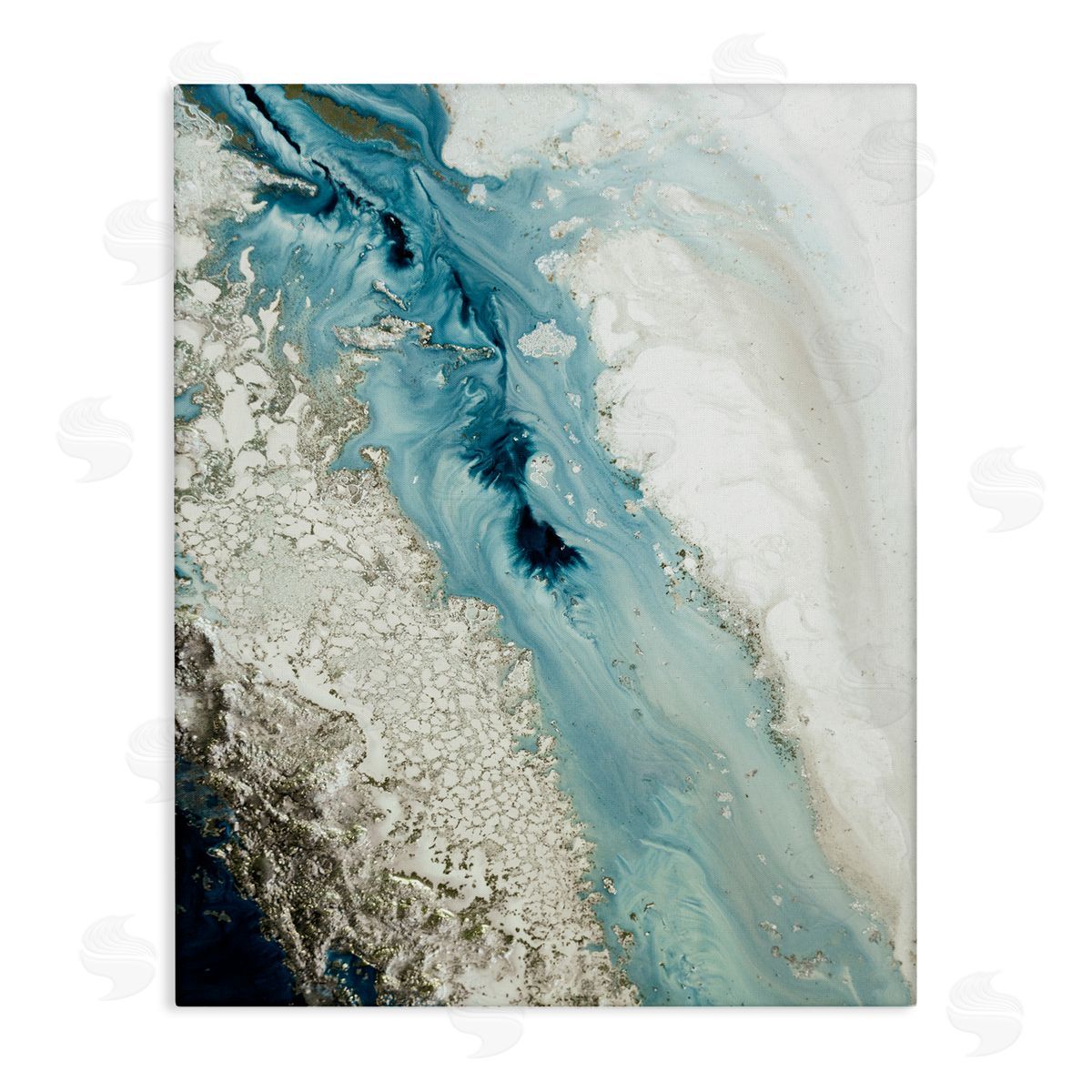 Petra Meikle de Vlas Glam Blue Geode Canvas Wall Art