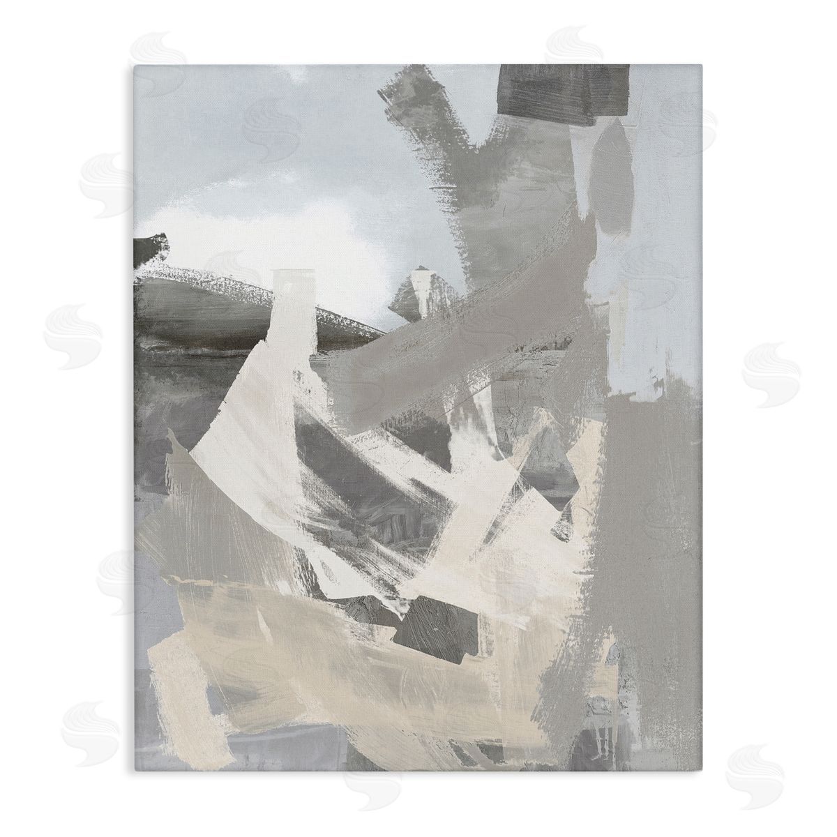 Rachel Springer Chaotic Grey Painting Canvas Wall Art