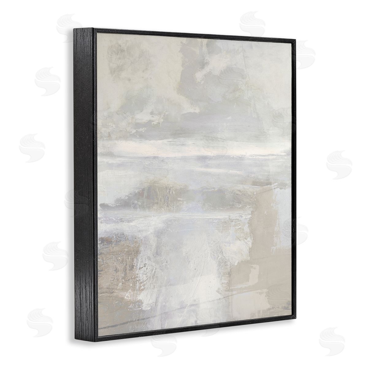 Rachel Springer Foggy Abstract Landscape Black Framed Giclee Wall Artside_