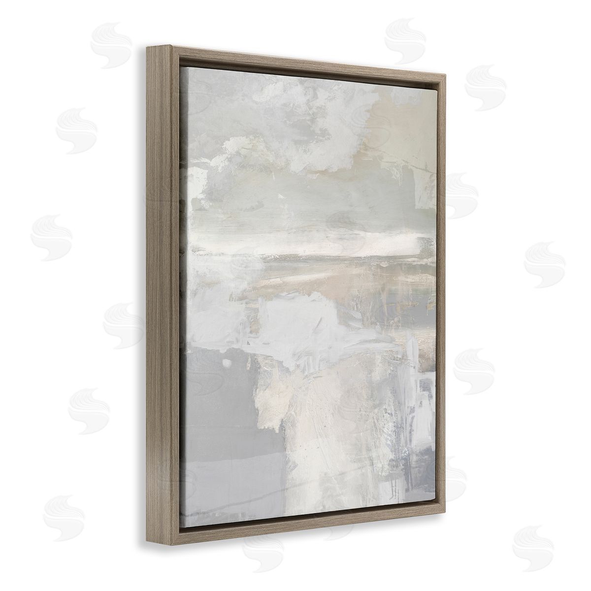 Rachel Springer Muted Abstract Painting Brown Floater Frame Canvas Artside_