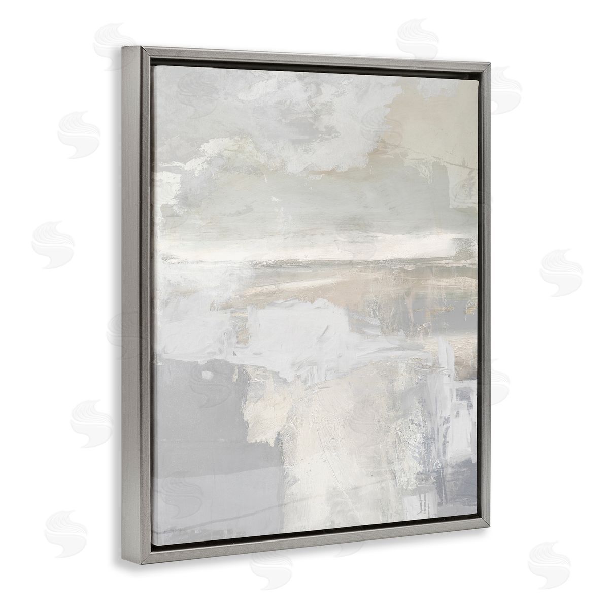 Rachel Springer Muted Abstract Painting Gray Floater Frame Canvas Artside_