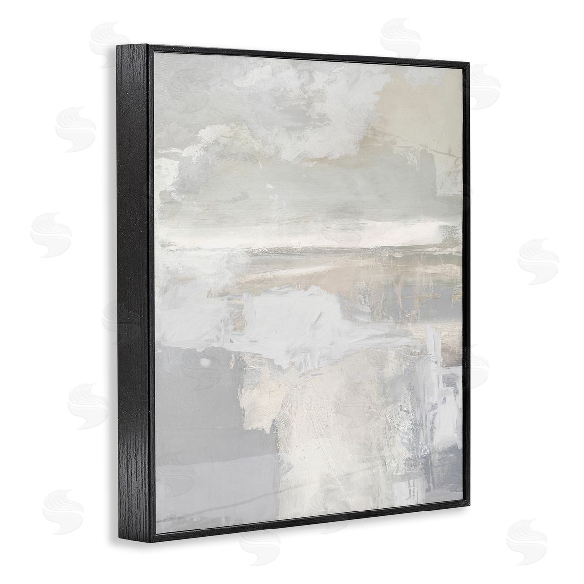 Rachel Springer Muted Abstract Painting Black Framed Giclee Wall Artside_