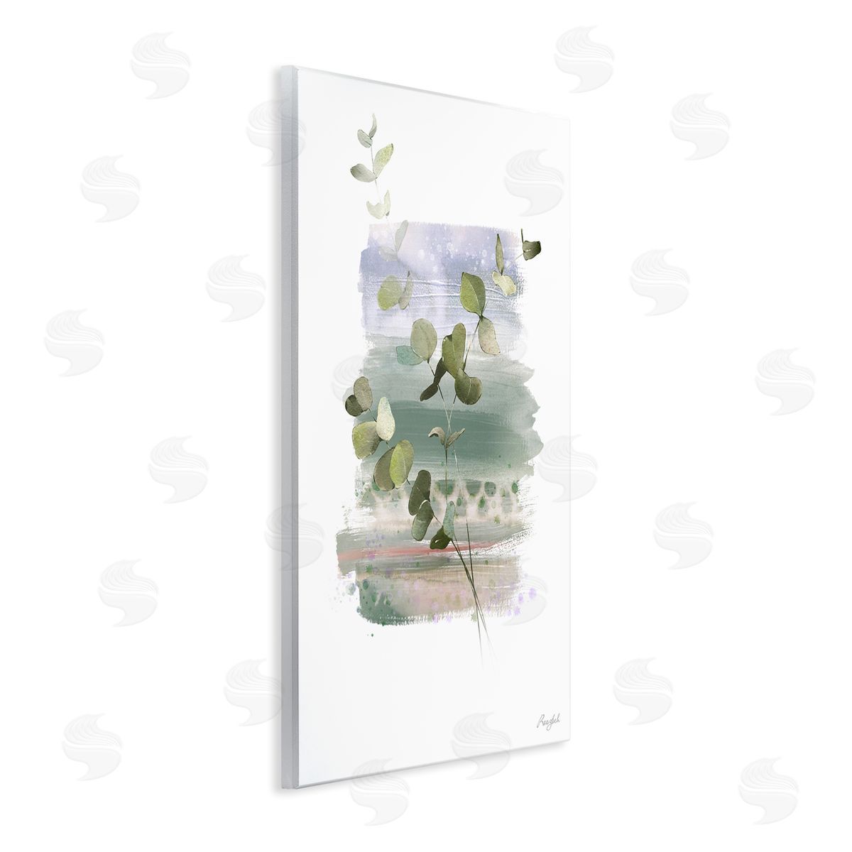 Roozbeh Eucalyptus Herb Painting Wall Plaque Artside_